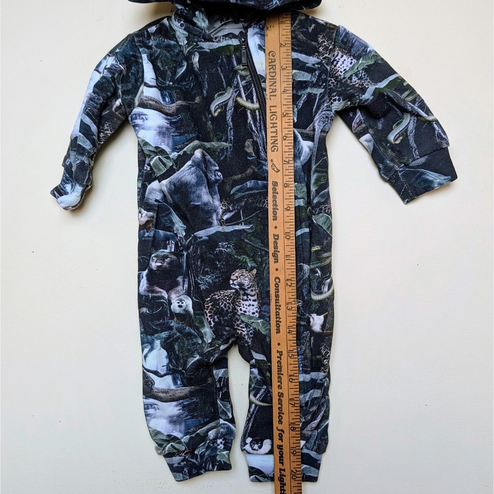 Molo Moonlit Jungle Animals One Piece Pajama Romper Baby Size 68 - 6 Months - Picture 6 of 10